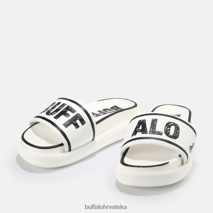 bijelo crno Buffalo rey slide vegan |slajdova TDD6T874